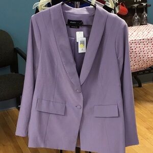 Torrid Purple Blazer with Notched Lapels and Structured Design